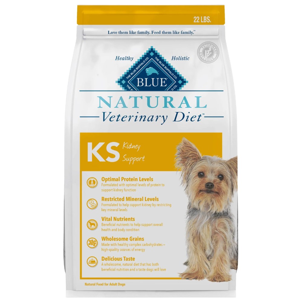 Blue Buffalo Natural Veterinary Diet KS Kidney Support Dry Dog Food, Chicken 22-lb Bag
