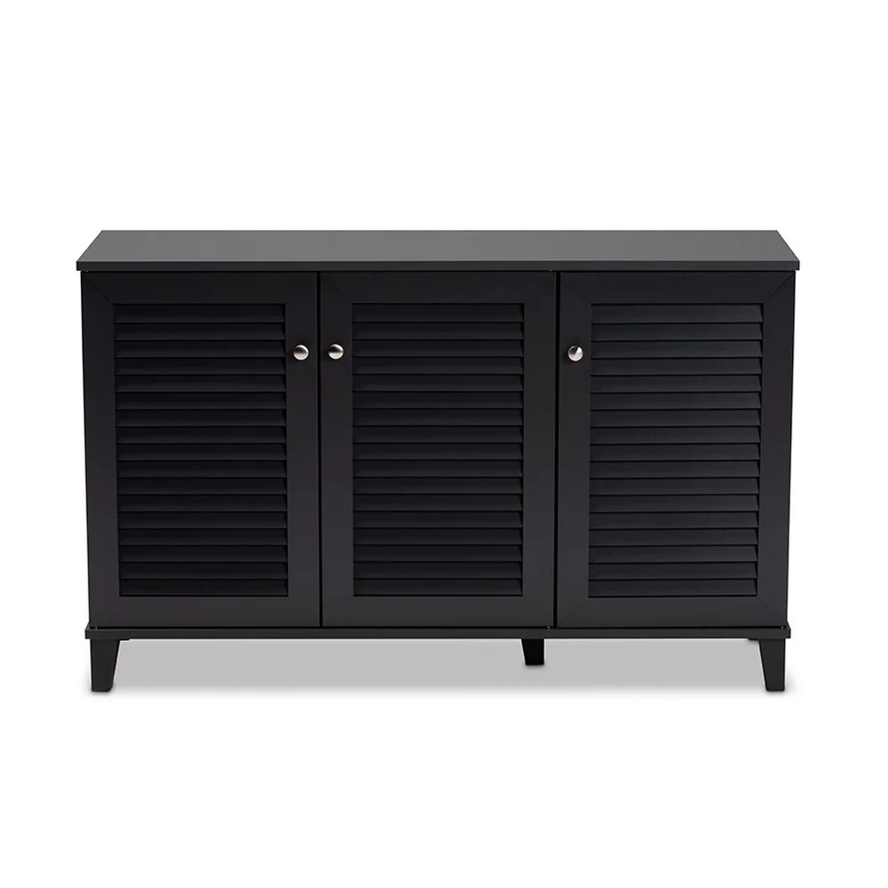 Baxton Studio Coolidge Modern Dark Grey 8-Shelf Shoe Cabinet - Image 2
