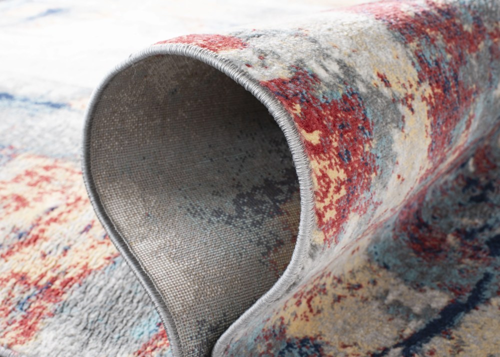 SAFAVIEH Jasper Alvina Abstract Overdyed Area Rug, Grey/Red, 5'3" x 7'6" - Image 3