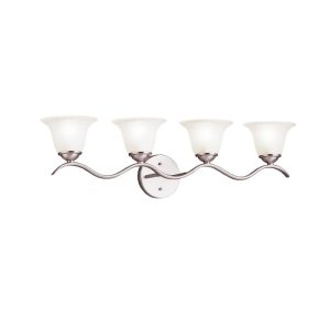 6324NI Kichler Lighting Dover - 4 light Bath Strip - with Transitional inspirations - 8.75 inches tall by 30.5 inches wide-Brushed Nickel Finish