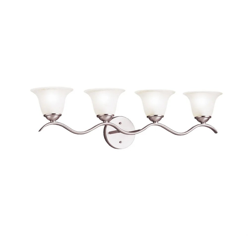 6324NI Kichler Lighting Dover - 4 light Bath Strip - with Transitional inspirations - 8.75 inches tall by 30.5 inches wide-Brushed Nickel Finish