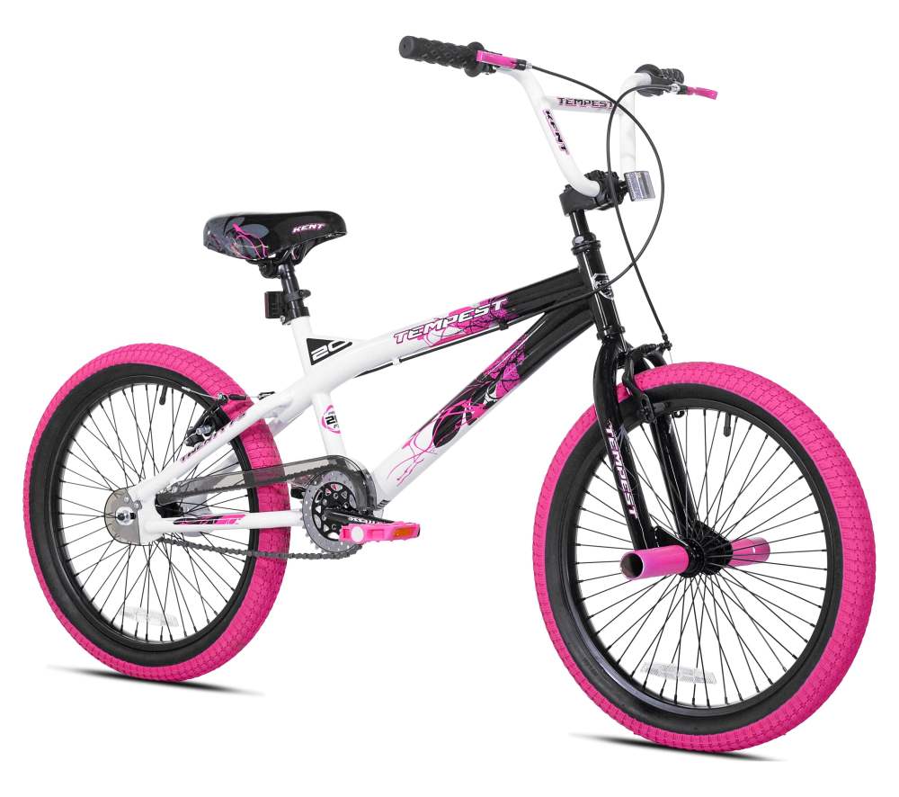 20" Kent Tempest Bike, Fits Riders 4'2" - 5", Pink/Black/White, Child, Unisex