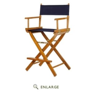 "24" Director's Chair Honey Oak Frame-Navy Blue Canvas"