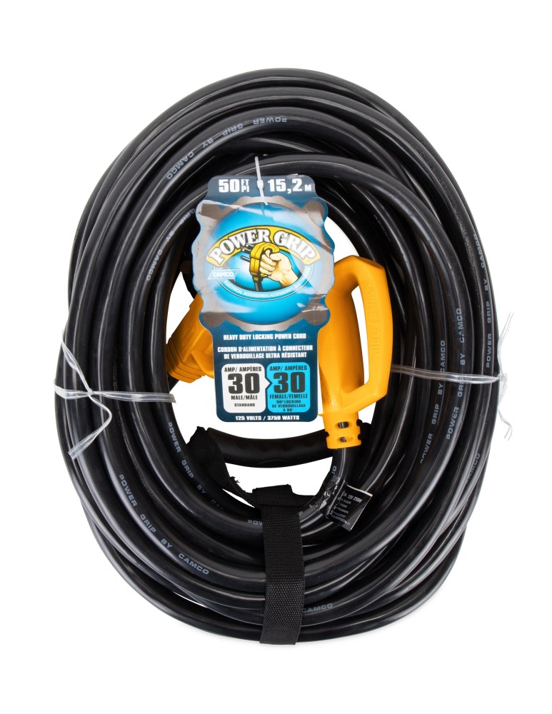 Camco PowerGrip Camper/RV 30-Amp Power Cord Rated for 125 Volts/3750 Watts, 50-Foot (55525) - Image 3
