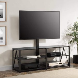 Whalen Spectrum 3-in-1 TV Stand for TVs up to 82",Black Finish