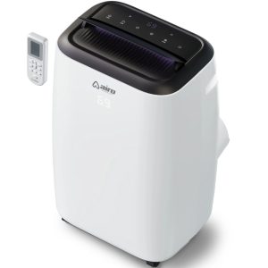 14, 000 BTU (10, 000 BTU DOE) Portable Air Conditioner Cools 700 Sq. Ft. with Dehumidifier and LCD Remote in White