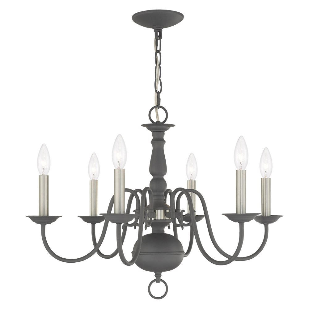 Livex Lighting - Williamsburgh - 6 Light Chandelier in Traditional Style - 24