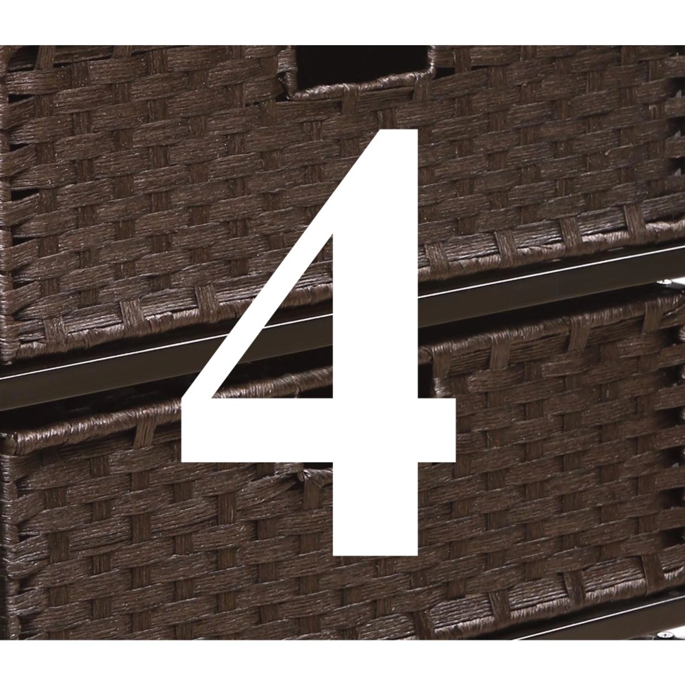 Badger Basket August Collection Tall Four Basket Storage Unit - Espresso - Image 5