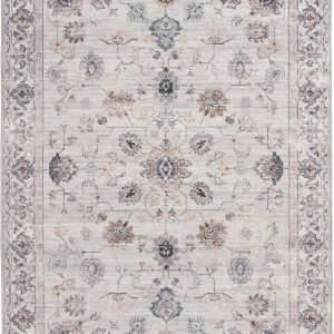 Better Homes & Gardens Persian Blooms Ivory Faux Fur Indoor Area Rug, 5'x7"
