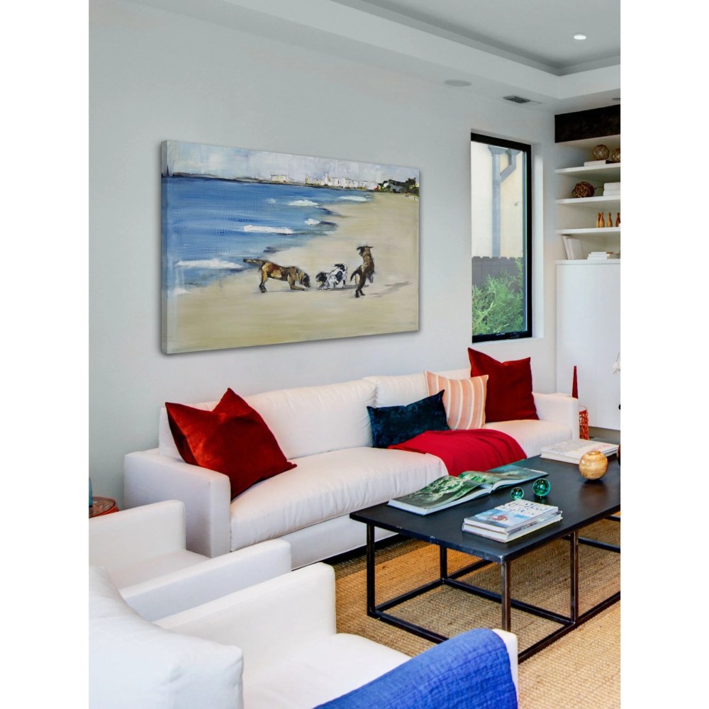 Marmont Hill Dogs' Play by Tori Campisi Canvas Wall Art - Image 3