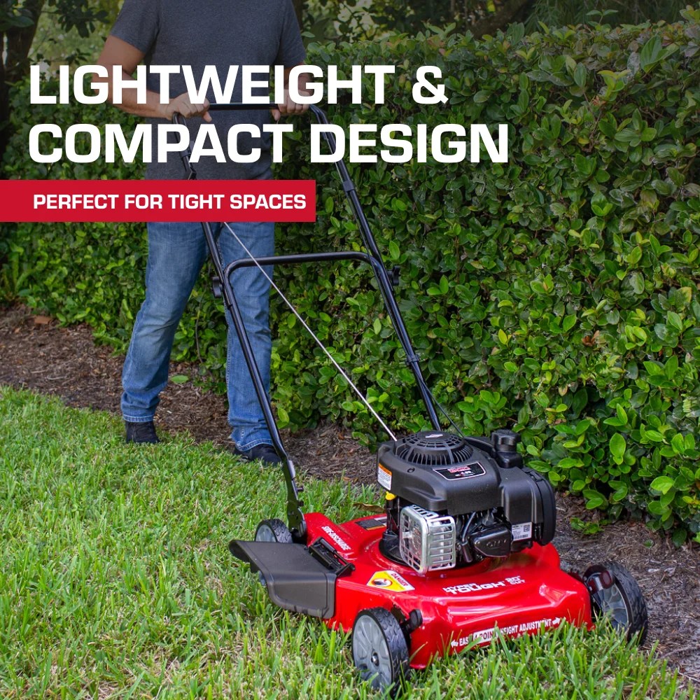 Hyper Tough 20" 125cc Gas Powered Walk-Behind Push Lawn Mower with Briggs & Stratton Engine, Red - Image 3