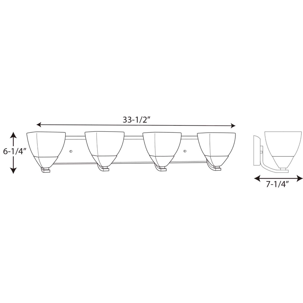 Progress Lighting - Four Light Bath - Appeal - 4 Light in Modern style - 33.5 - Image 2