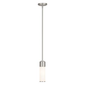 52111-91 Livex Lighting Weston - 1 Light Mini Pendant in Contemporary Style - 4.75 Inches wide by 11.75 Inches high-Brushed Nickel Finish