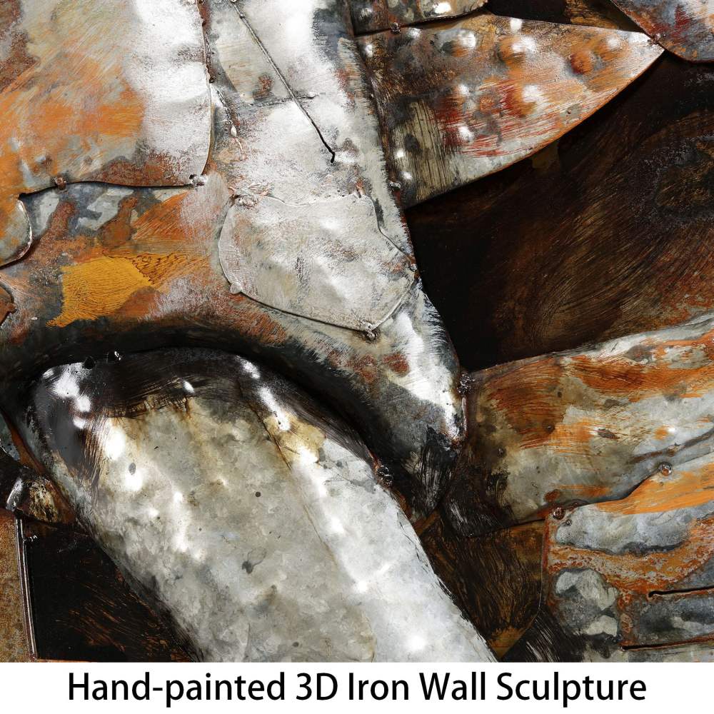 Empire Art Direct Elephant Hand Painted 3D Metal Wall Art, 60" x 40" x 2.8", Ready to Hang - Image 9