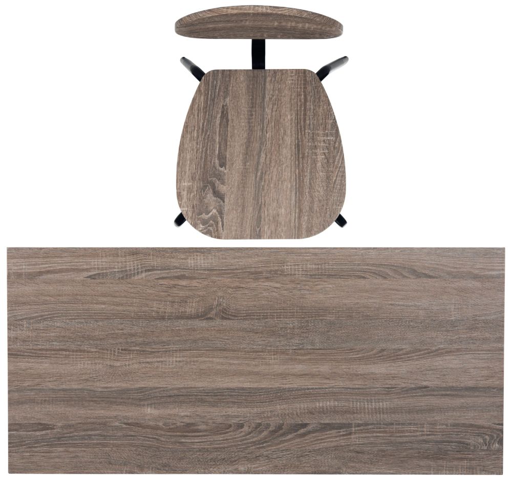 SAFAVIEH Winta 47" Mid-Century Retro Writing Desk/Chair, Grey/Black - Image 8