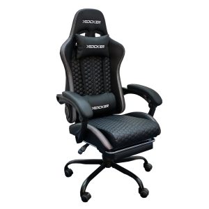 X Rocker Honeycomb Faux Leather PC Gaming Chair,Black