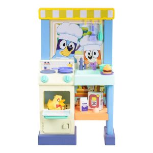 Cook With Chef Bluey Kitchen Playset, 20 Sounds, Phrases, Music and Lights, Ages 3, Toddler Toys