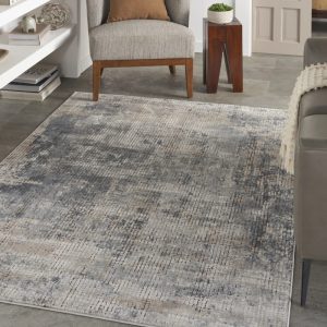 Nourison Concerto Abstract Blue/Beige 5'3" x 7'3" Area Rug, (57)