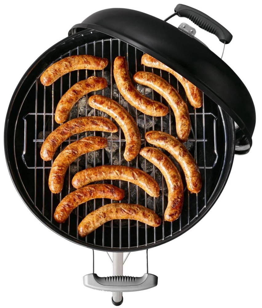 Weber Original Charcoal Grill, 18" Kettle Grill with Lid and Wheels, Black - Image 3