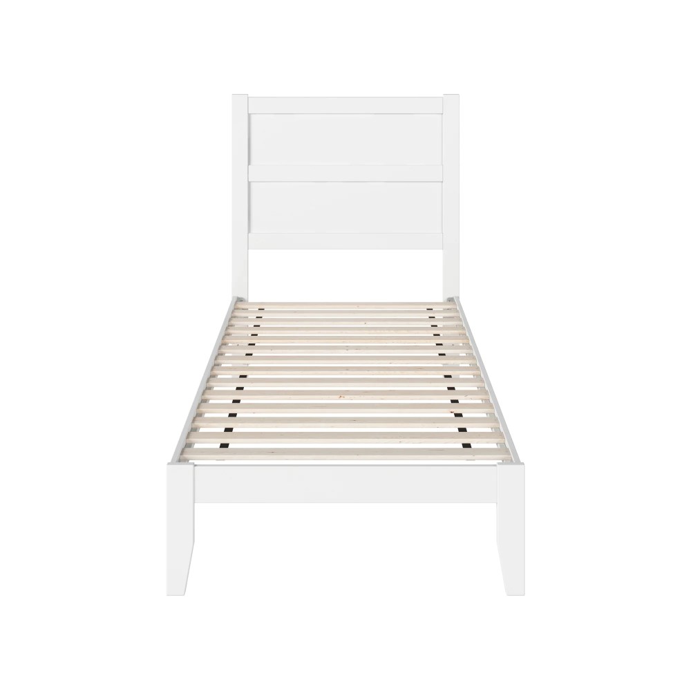 AFI NoHo 14" Twin XL Wood Platform Bed Frame with Modern Panel Headboard, White - Image 5