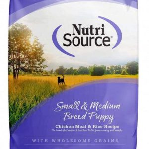 NutriSource Puppy Food for Small and Medium Breeds, Chicken Meal and Rice, 26LB