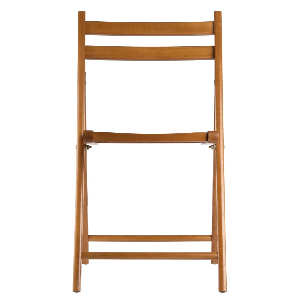 Winsome Robin 4-PC Folding Chair Set, Teak Finish - Image 3