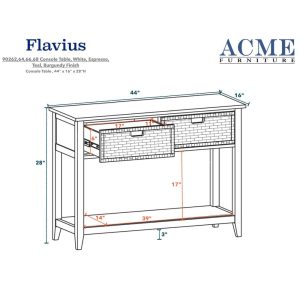 Acme Flavius Console Table White