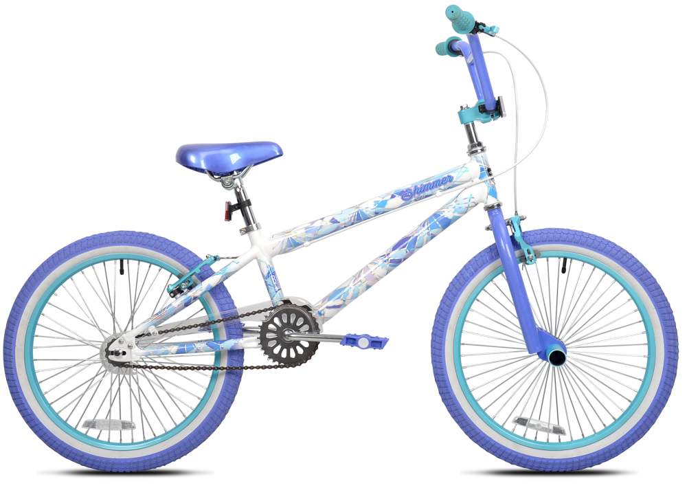 20" Kent Shimmer BMX Bicycle, Fits Riders 4'2"-5", White/Purple, Child, Unisex