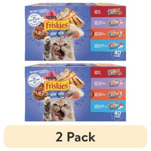 (2 pack) Purina Friskies Shreds Gravy Variety Pack,  Wet Cat Food,  5.5 oz Cans