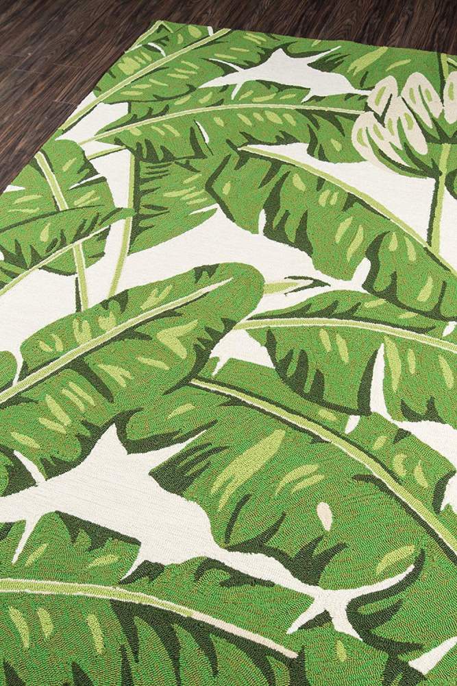 Momeni Veranda Polypropylene Hand Hooked Green Indoor Outdoor Rug 3'9" X 5'9" - Image 4