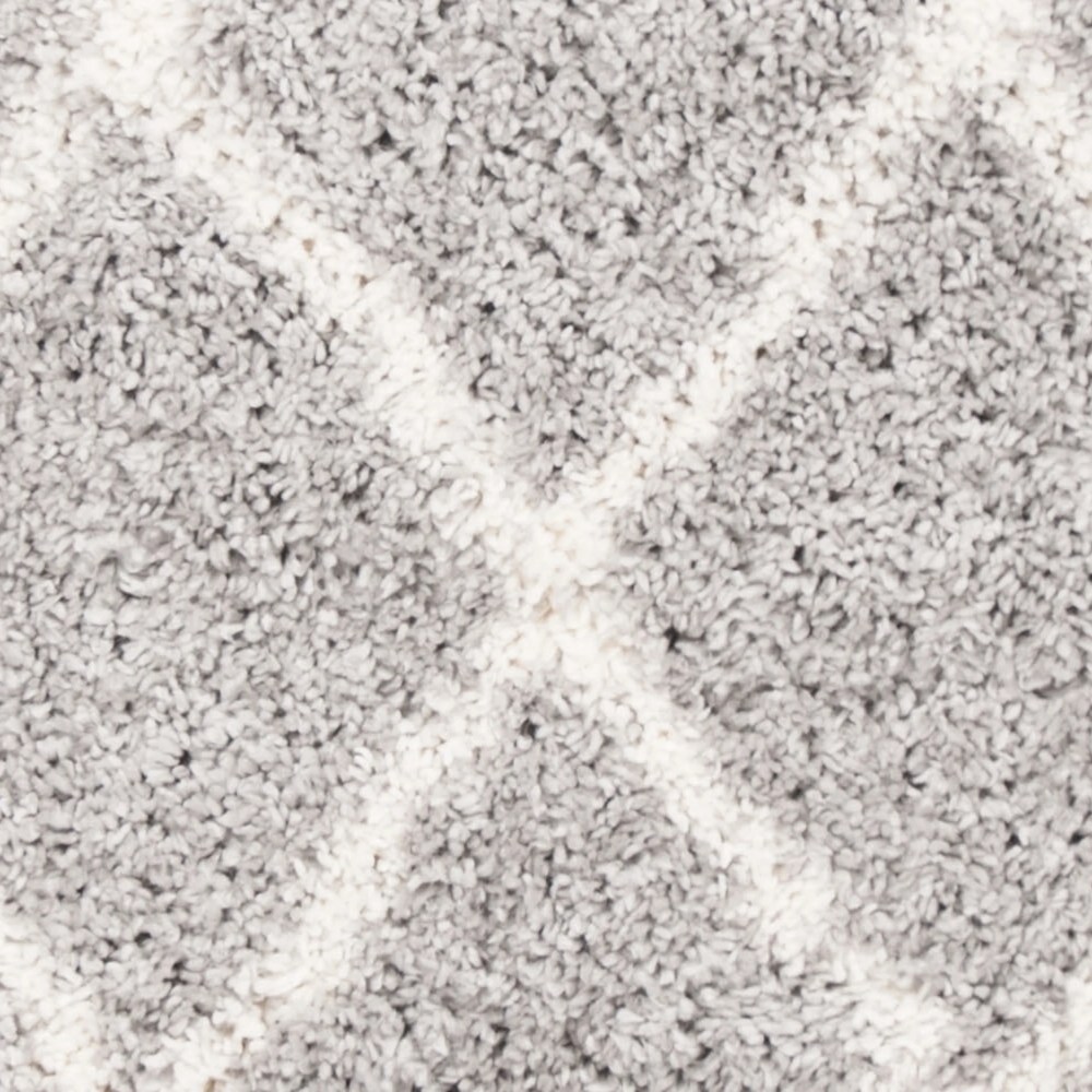 SAFAVIEH Fontana Catrina Geometric Plush Shag Runner Rug, Grey/Cream, 2'3" x 8" - Image 8