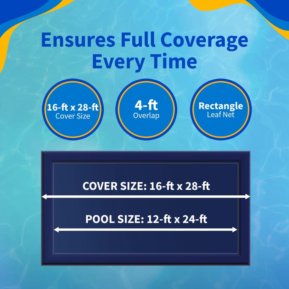 Blue Wave 12" x 24" Rectangular Above Ground Leaf Net Pool Cover - Image 6