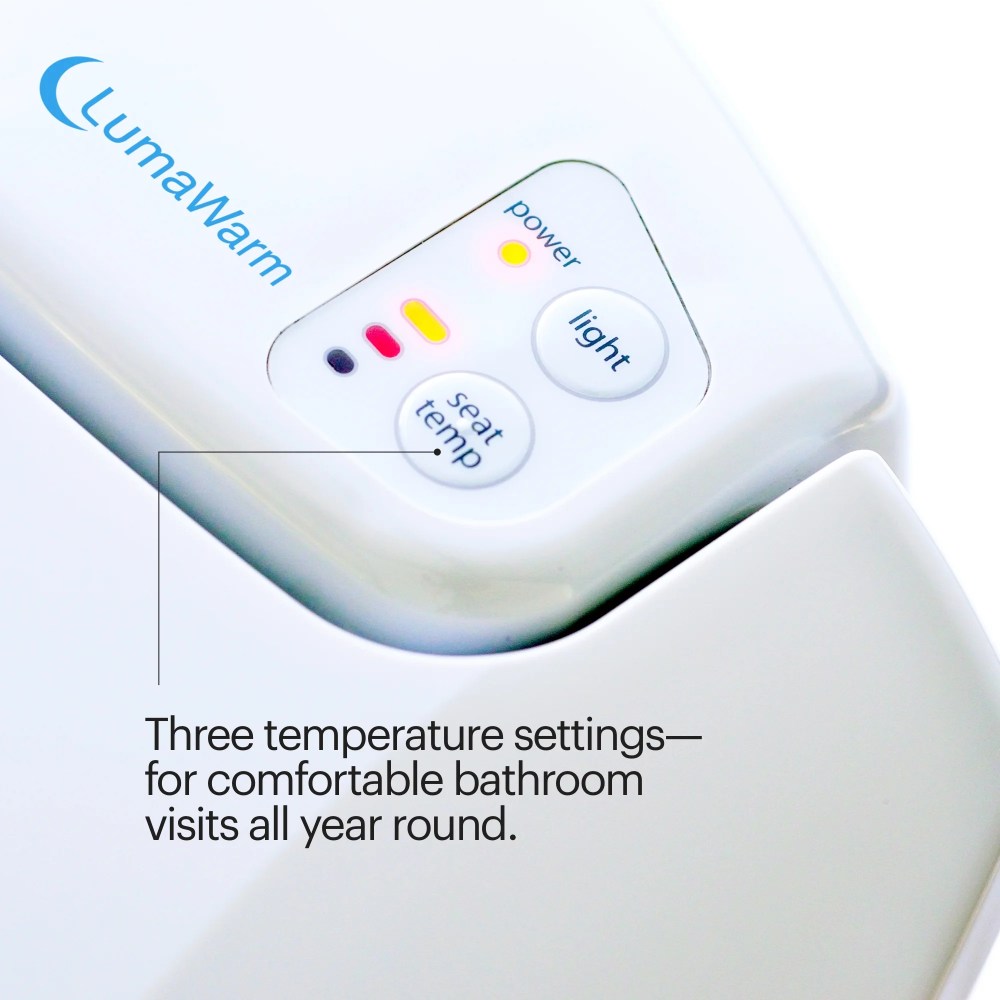 Brondell LumaWarm Heated Nightlight Toilet Seat - Elongated, White - Image 7
