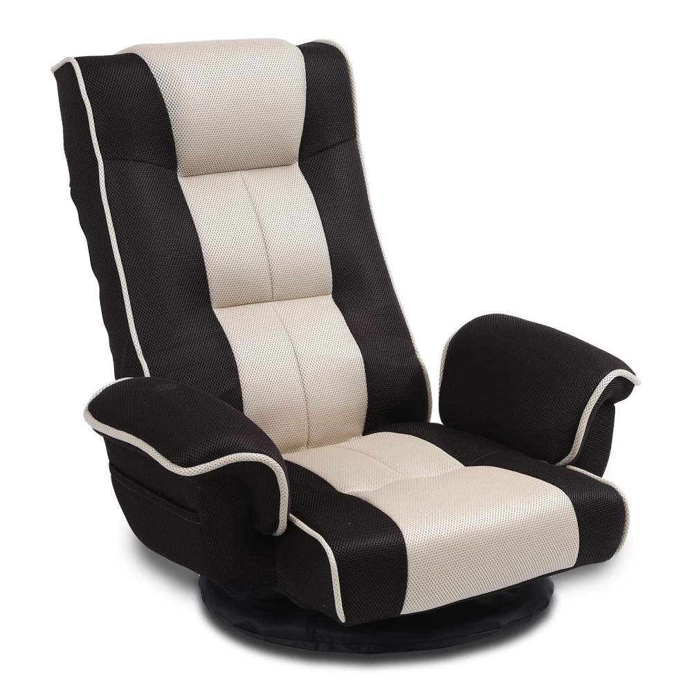 360 Degree Swivel Floor Chairs for Adults,Gaming Floor Chair with Back Support,14 Angles Adjustable Comfortable Floor Lounge Chair Folding Video Game Chairs Office Bedroom
