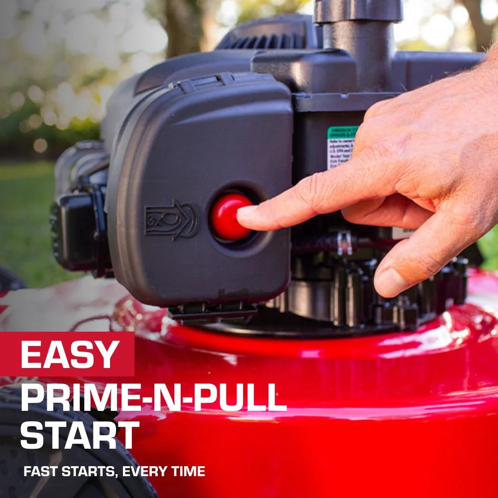 Hyper Tough 20" 125cc Gas Powered Walk-Behind Push Lawn Mower with Briggs & Stratton Engine, Red - Image 2