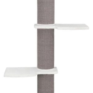 TRIXIE Acadia Plush & Sisal 3-Level 63" Cat Tree,  Scratching Posts,  Wall Brackets,  Gray