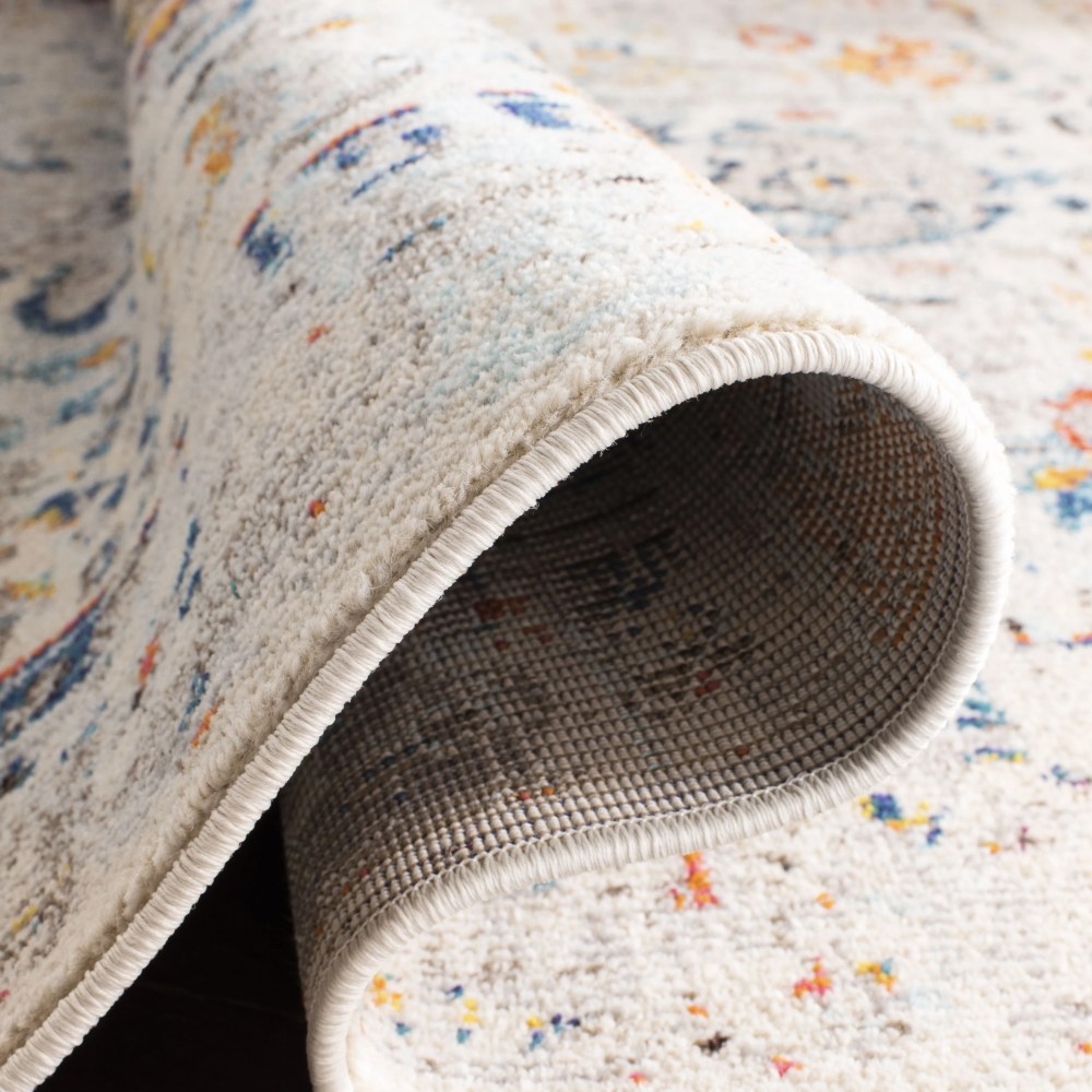 SAFAVIEH Madison Alys Vintage Traditional Area Rug, Cream/Blue, 5'3" x 7'6" - Image 3