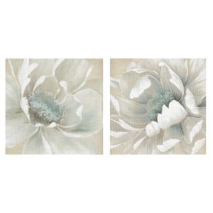 Winter Blooms I & II by Carol Robinson Wrapped Canvas Art Painting Print Set of 2