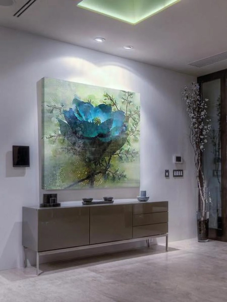 "Calm Blues" Painting Print on Wrapped Canvas - Image 4