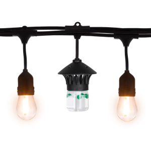 TIKI BiteFighter 36-Ft Outdoor LED Mosquito Repellent String Lights-Weatherproof Patio Lights with 3 Replaceable Repellent Pods