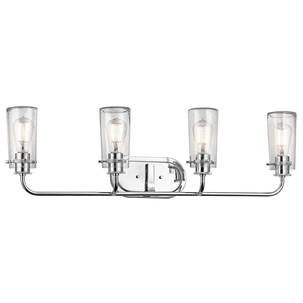Braelyn - Four Light Bath Light, Chrome Finish with Clear Seedy Glass - Image 5