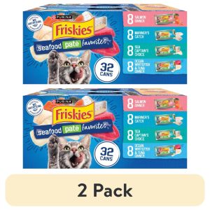 (2 pack) Purina Friskies Pate Seafood Favorites Variety Pack,  Wet Cat Food,  5.5 oz Cans