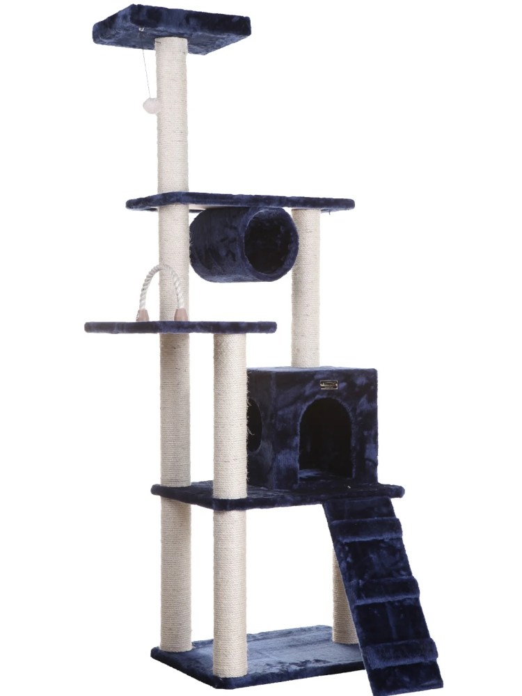 Armarkat Classic Cat Tree Model A7101, 71 inch Navy Blue - Image 2