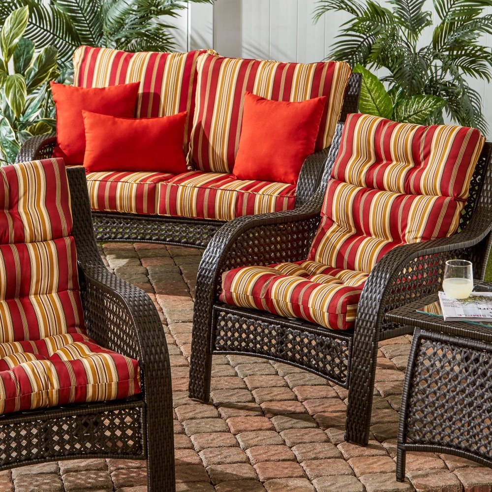 Sunbeam 44 x 22 in. Outdoor High Back Chair Cushion (2-Pack) by Greendale Home Fashions - Image 41