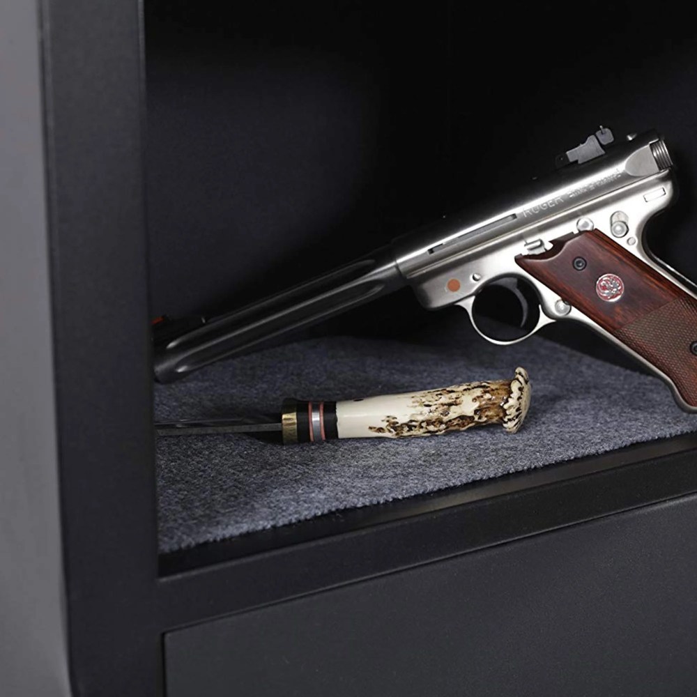American Furniture Classics 5 Rifle Metal Home Gun Safe Storage Cabinet, Black - Image 5