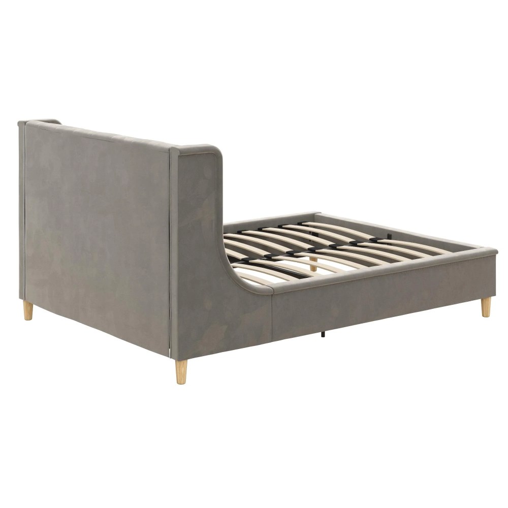 Max & Finn Ambrosia Kids' Full Upholstered Bed, Gray Velvet - Image 2