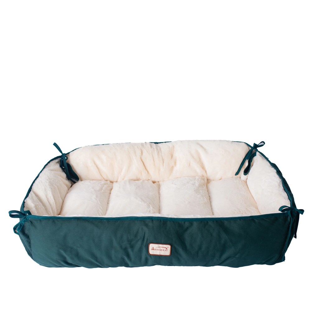 Armarkat Model D04HML/MB-X Extra Large Green & Ivory Pet Bed and Mat - Image 6