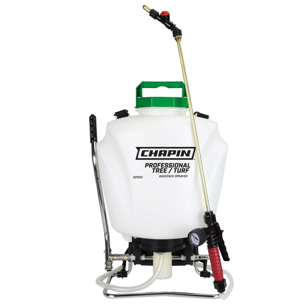 Chapin 62000: 4-gallon Tree & Turf Pro Commercial Backpack Sprayer, Control Flow Valve