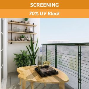 Coolaroo 6" x 50" Outdoor Stone Mesh Sun Shades Canopy, Stain Resistant, 6 Pack