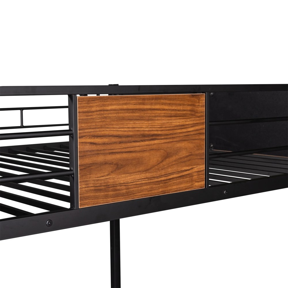 Aukfa Bunk Bed Full over Full, Heavy Duty Metal Bunk Bed for Dorm Bedroom, Black - Image 6